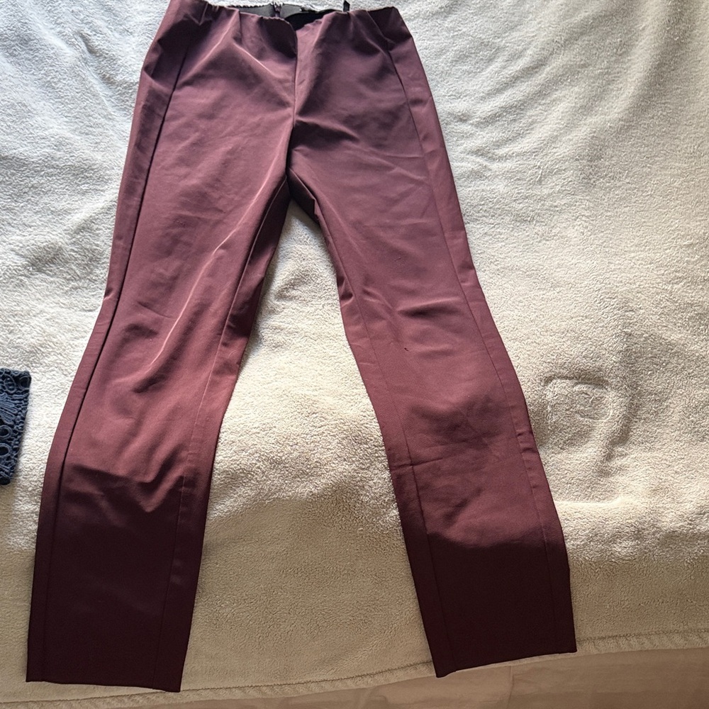 Theory Deep Burgundy sleek twill Pants